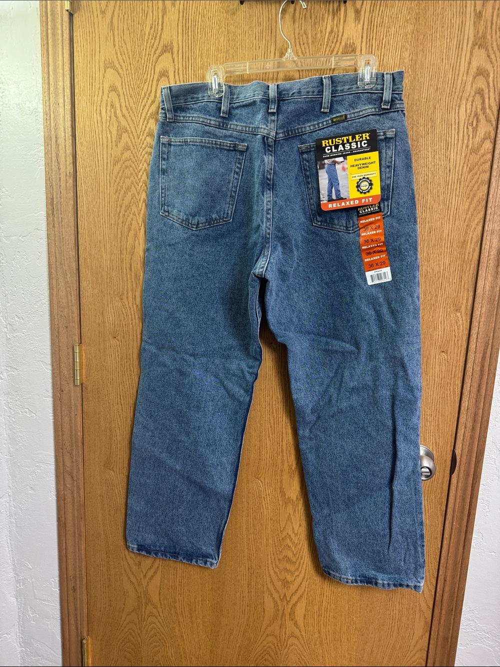 Rustler Relaxed Fit Jeans in Blue Denim